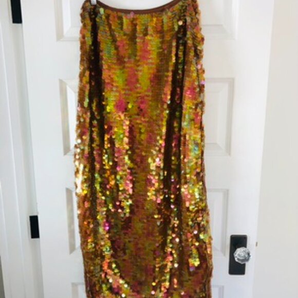 Anthropologie Maeve Iridescent Sequin Maxi Skirt - Picture 6 of 9